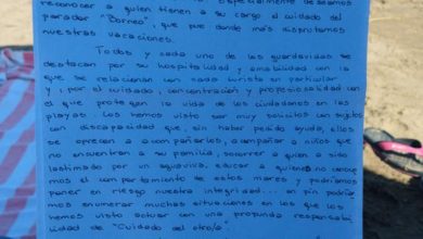 Photo of Carta de turistas en agradecimiento a nuestros guardavidas