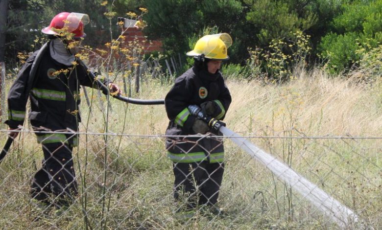 Photo of Bomberos convocados para combatir un incendio de un terreno