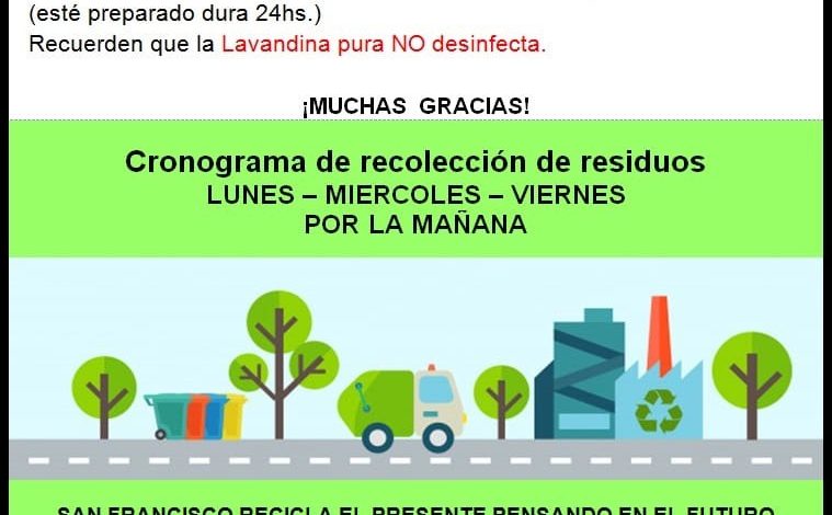 Photo of Se recomienda desinfectar los residuos antes de tirarlos