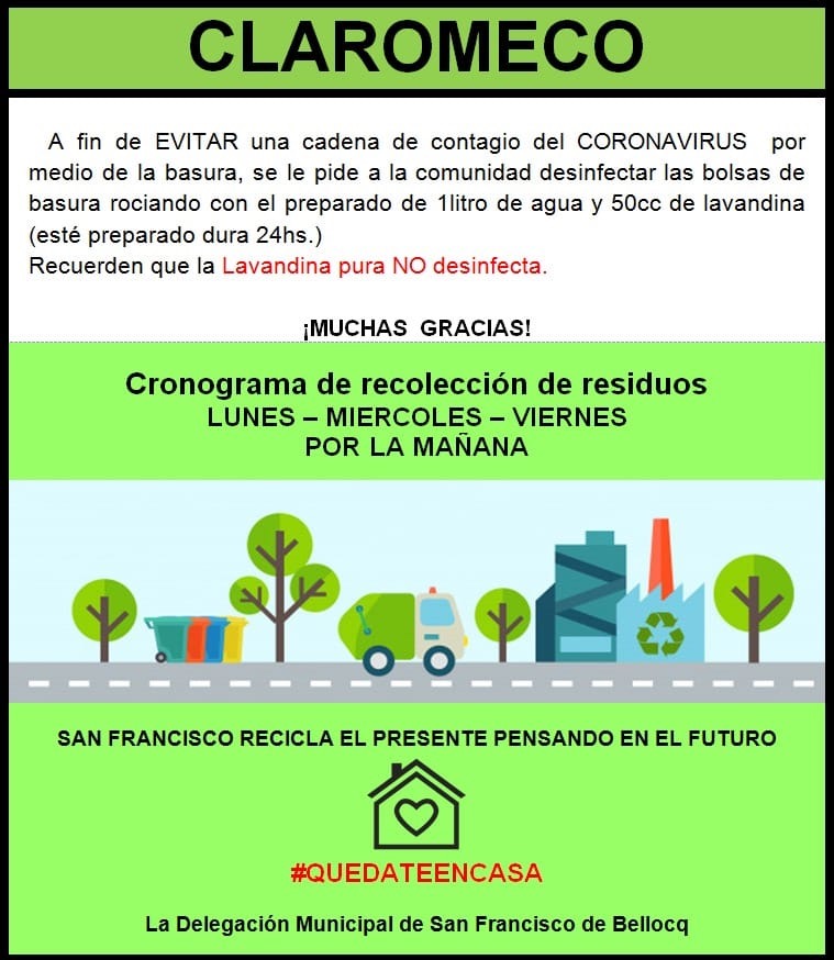Photo of Se recomienda desinfectar los residuos antes de tirarlos