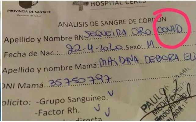 Photo of De locos: Nació Ciro Covid, el primer bebé con el nombre del virus en nuestro país