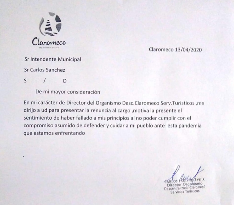 Photo of Renunció Carlos Ávila al cargo de Director del Ente Descentralizado