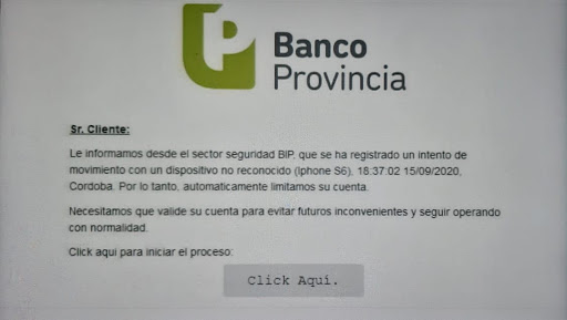 Photo of Alerta por un falso mensaje del Banco Provincia para estafar clientes