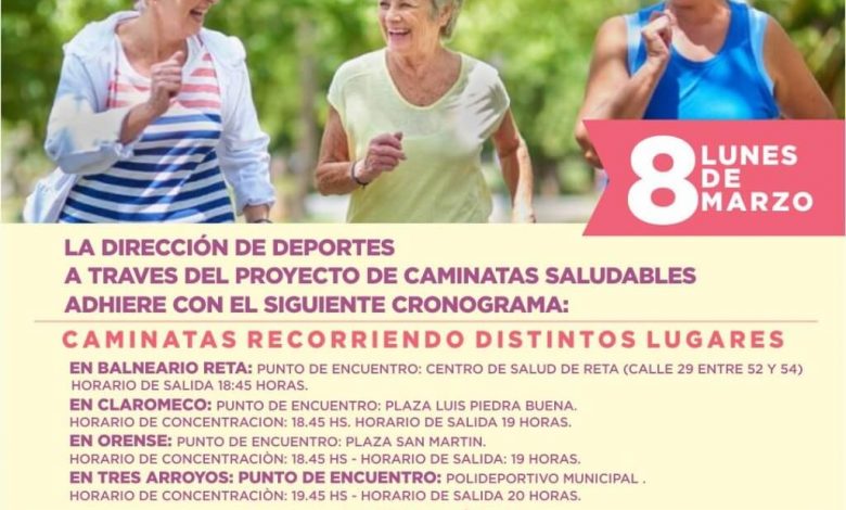 Photo of Jornada especial de Caminatas Saludables por el Día Internacional de la Mujer