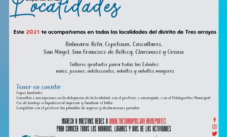 Photo of Cronograma de actividades deportivas para el distrito